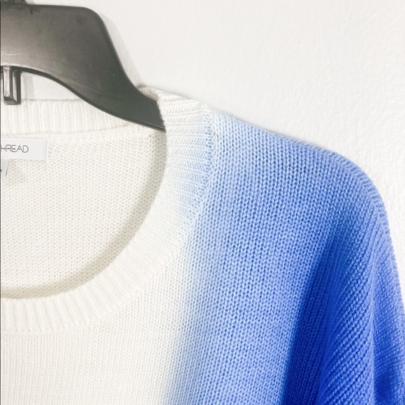 Single Thread Faded Blue Pullover Sweater - Picture 2 of 4